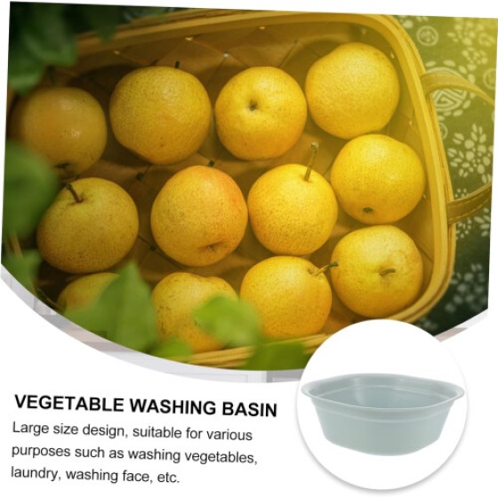 Baskom Cuci Plastik Tebal Persegi 10L untuk Kebutuhan Rumah Tangga, Ringan Serbaguna, Wadah Cuci Piring Desain Kompak dan Hemat Ruang